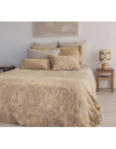 Plaid en coton à motifs VISA Narcisse