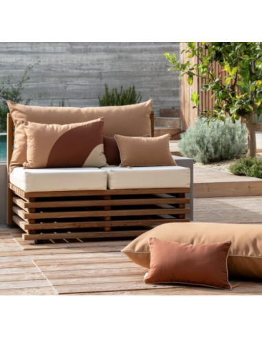 Coussin d’extérieur Plagiste bicolore - 40x60cm