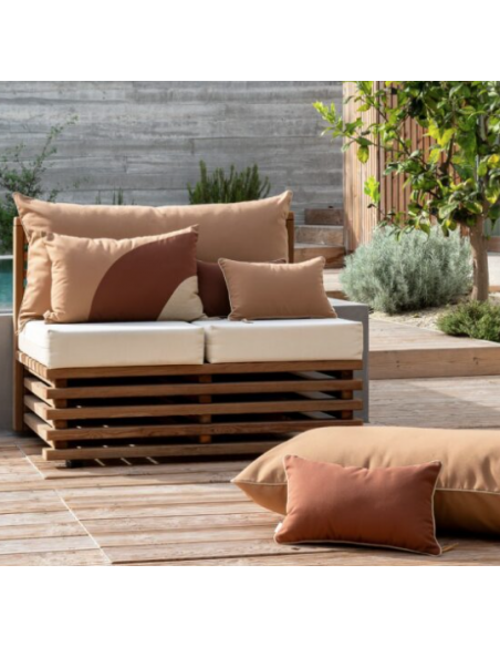 Coussin d’extérieur Plagiste bicolore - 40x60cm