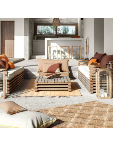 Coussin d’extérieur Plagiste bicolore - 40x60cm