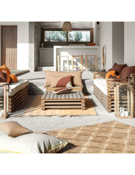 Coussin d’extérieur Plagiste bicolore - 40x60cm