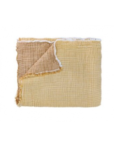 Plaid bicolore en triple gaze de coton - 130x170 cm 2