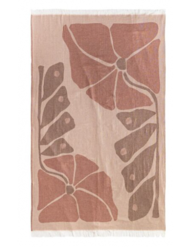 Fouta frangée en coton recyclé - 130x200 cm