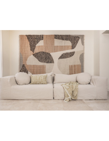 Canapé 4 places en lin SLOW FAMILY Chalk