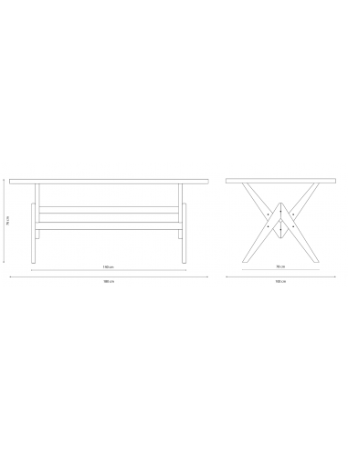 Table à manger - 180x100 cm