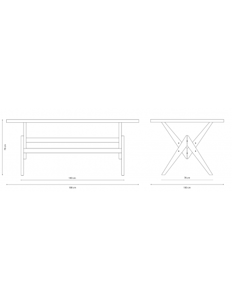 Table à manger - 180x100 cm