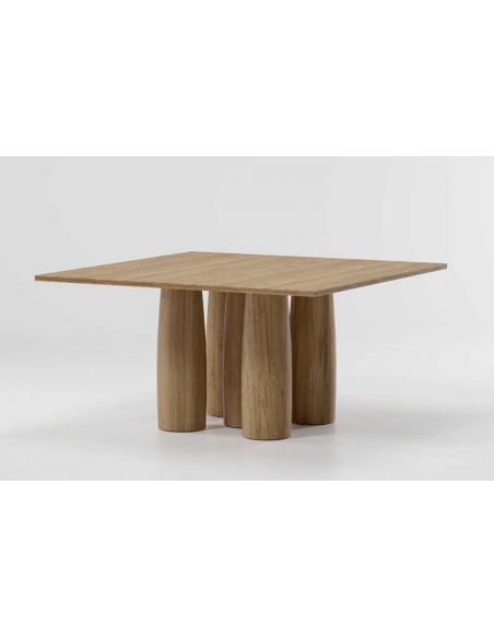 Table teck Il Colonnato 140x140 cm