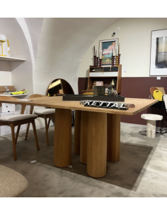 Table teck Il Colonnato 140x140 cm