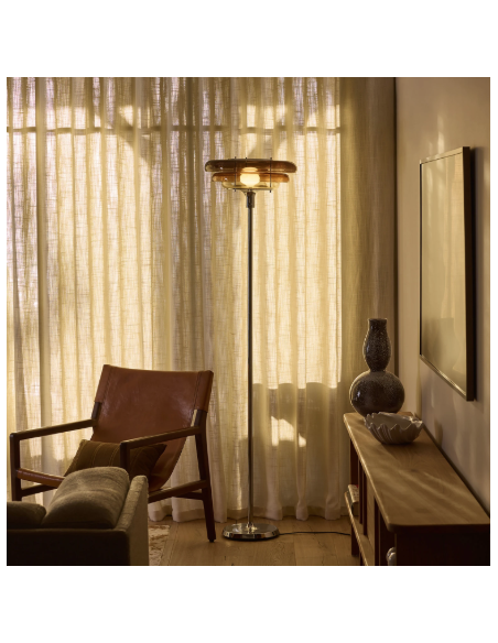 Lampe sur pied Sunset, ambre