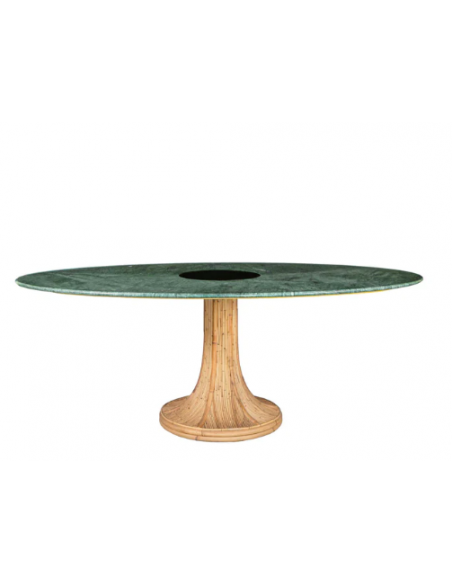 TABLE DE REPAS OVALE RIVIERA VERT