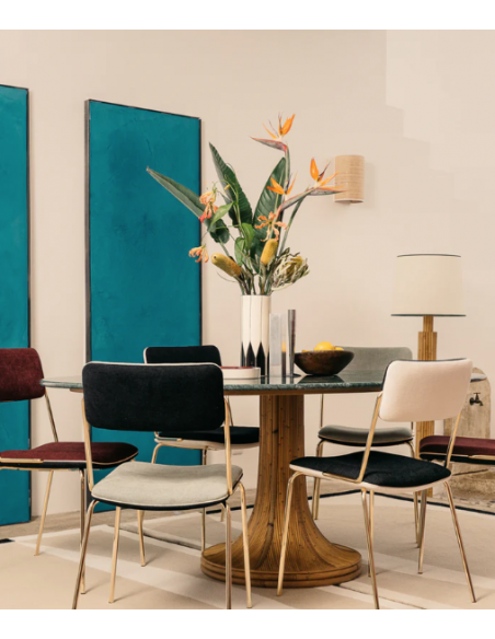 TABLE DE REPAS OVALE RIVIERA VERT