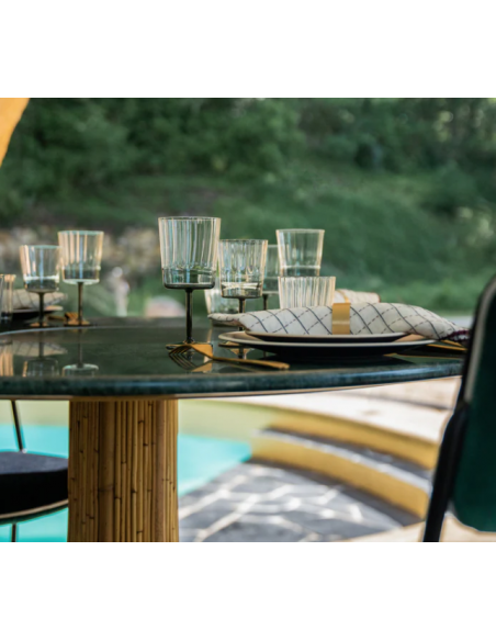 TABLE DE REPAS OVALE RIVIERA VERT