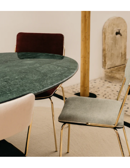 TABLE DE REPAS OVALE RIVIERA VERT