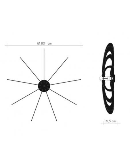 Applique ETIOLA XL Ø80, tressage Twist
