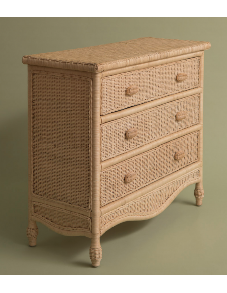Commode Elisabeth en rotin