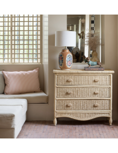 Commode Elisabeth en rotin