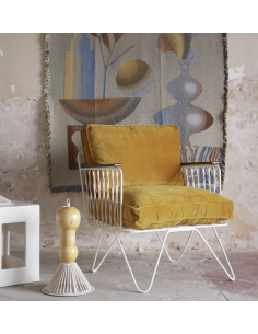 Fauteuil Croisette velours 2