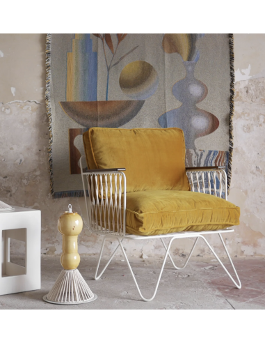 Fauteuil Croisette velours