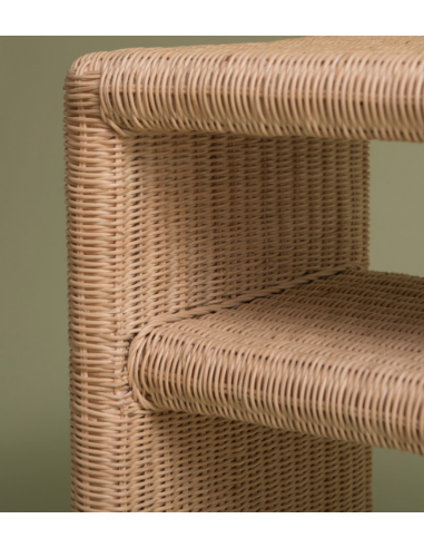 Chevet en rotin nightstand
