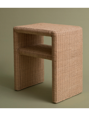 Chevet en rotin nightstand