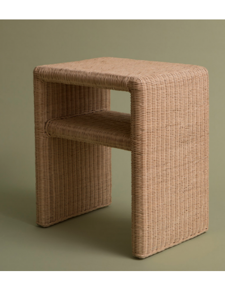 Chevet en rotin nightstand