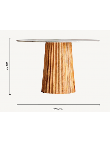TABLE SALON PLISSÉ WOOD