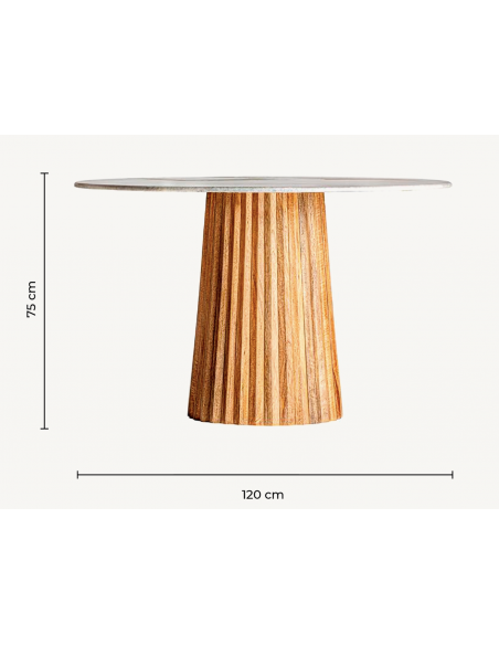 TABLE SALON PLISSÉ WOOD