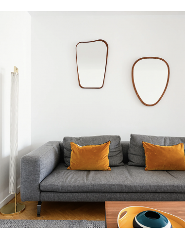 MIROIR ORGANIQUE NOYER H75 cm
