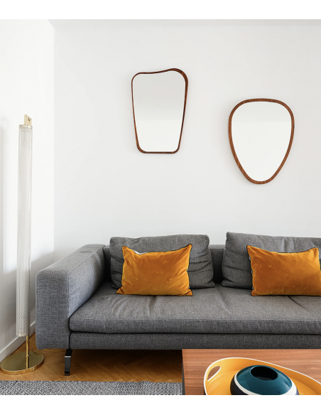 MIROIR ORGANIQUE NOYER H75 cm