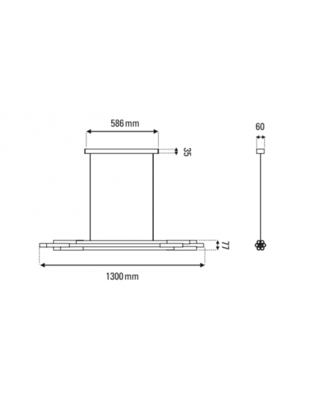 PLAFONNIER ORG PH 1300 - NOIR
