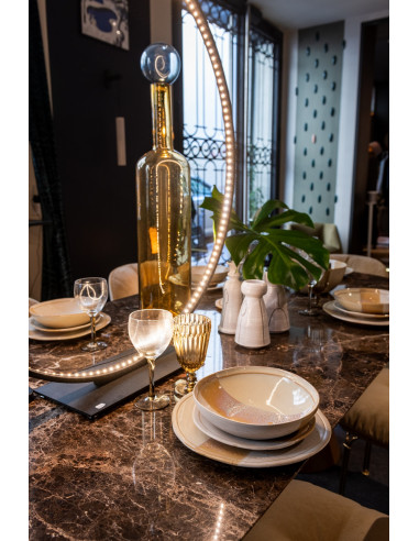 TABLE DE REPAS PION - MARBRE EMPERADOR