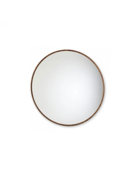 MIROIR BULLE EN NOYER - ø50 cm
